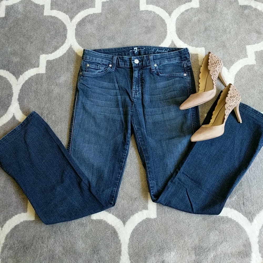 7 for All Man Kind Bootcut Dark Wash Jeans sz 29